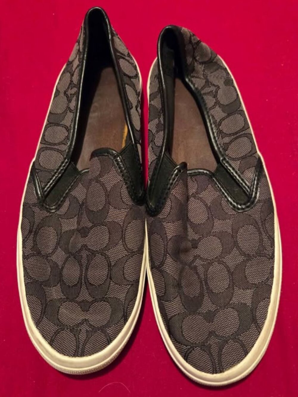 Coach Chrissy Slip On Sneakers 10B Dark Brown